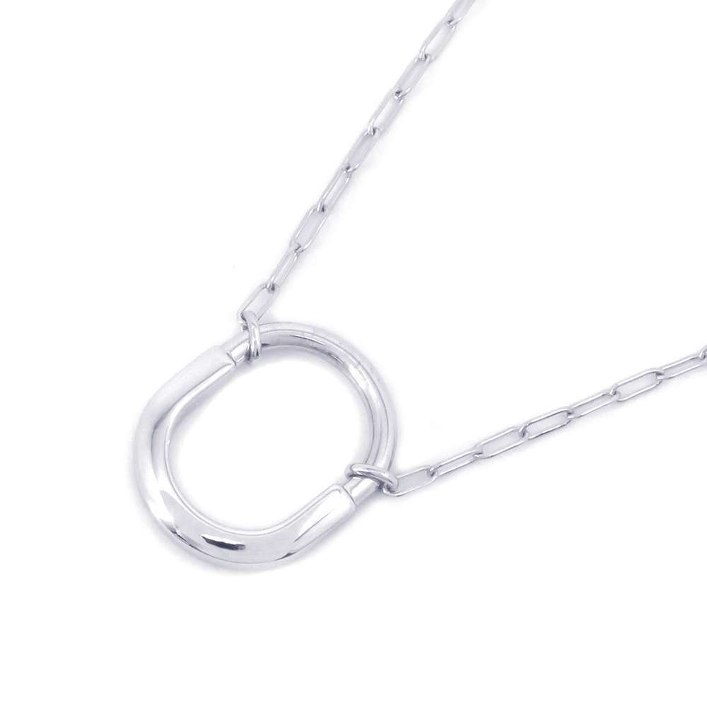 Tiffany Necklace Lock Pendant Medium White Gold